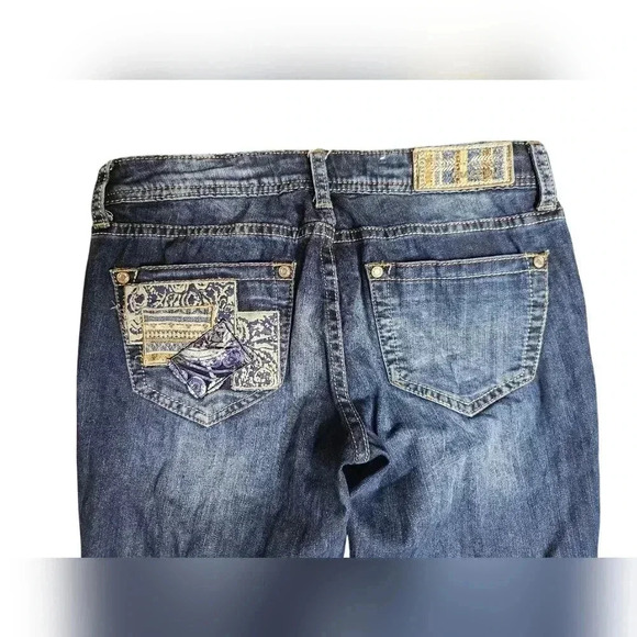 Grace In LA Skinny Jeans Patchwork Womens Size 26 - Picture 7 of 14